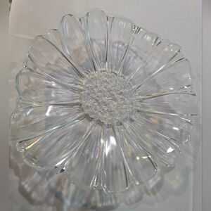 Elegant Clear Sunflower Glass Bowl